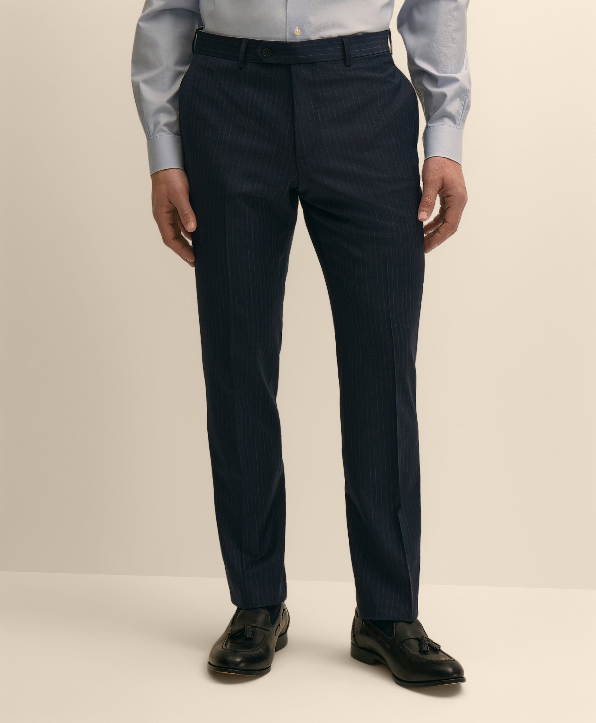 Classic-Fit Stretch Wool Blend Stripe Suit Pants