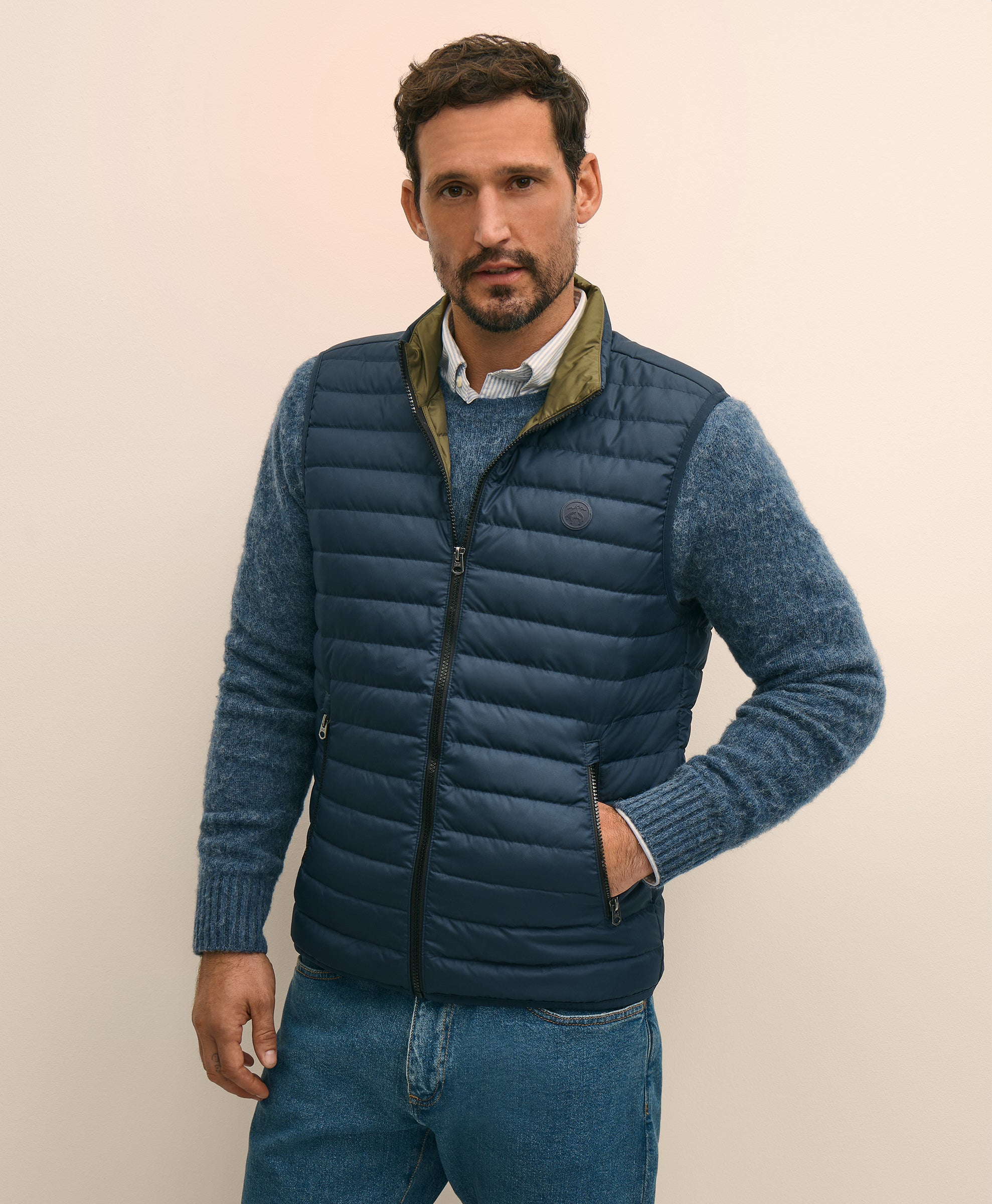 OUTFT SOLID LW DOWN VEST Navy Blazer