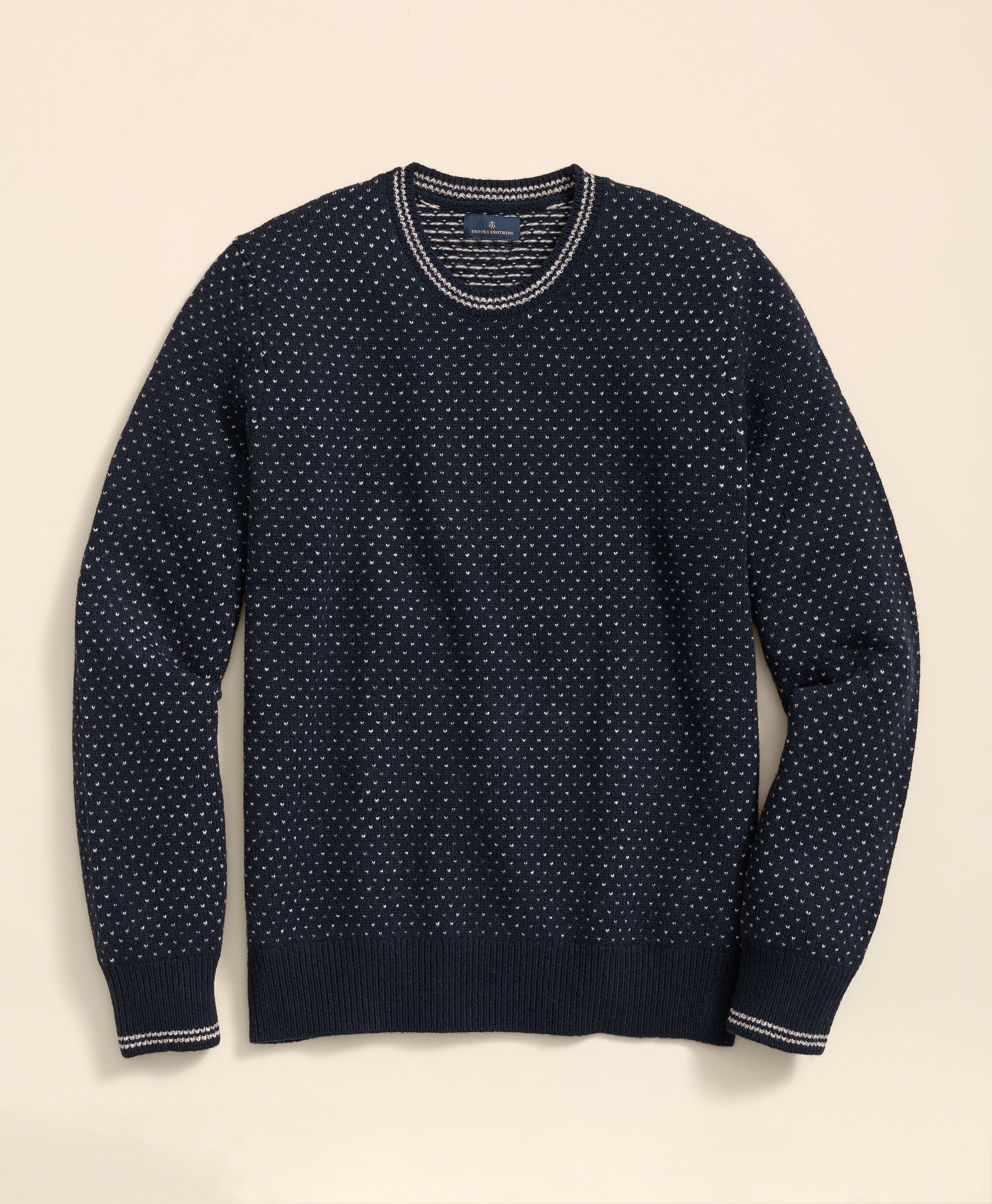 SWTFT DOT JACQUARD CREW NvyDotJacq