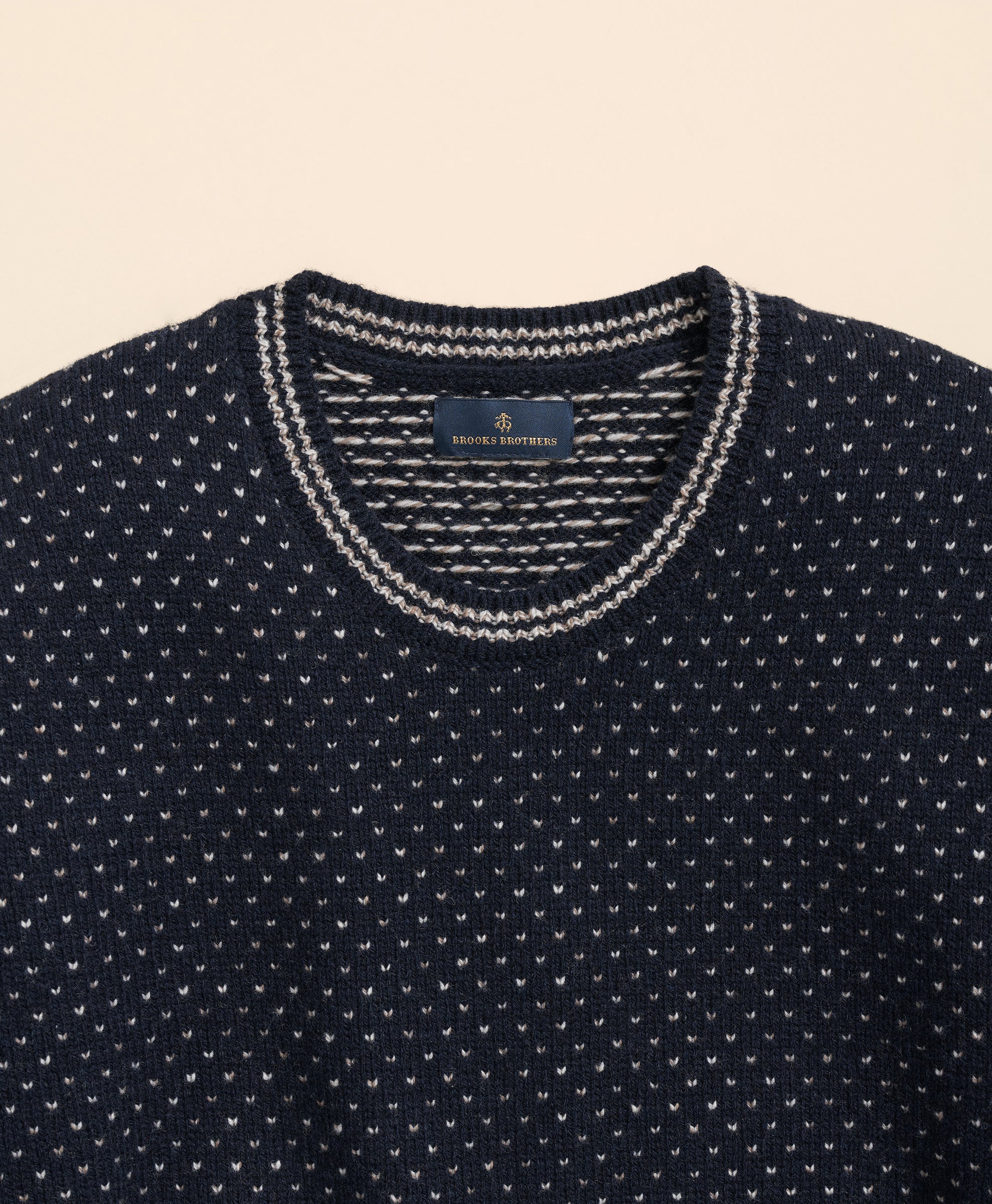 SWTFT DOT JACQUARD CREW NvyDotJacq