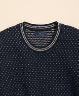 SWTFT DOT JACQUARD CREW NvyDotJacq