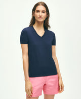 Stretch Cotton V-Neck T-Shirt