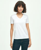 Stretch Cotton V-Neck T-Shirt