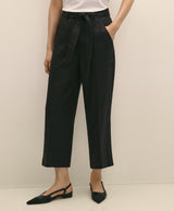 PNT TWLL LYCL BLND BELTED WD LG Black