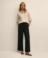 PNT LN VSCS TIE WAIST Black