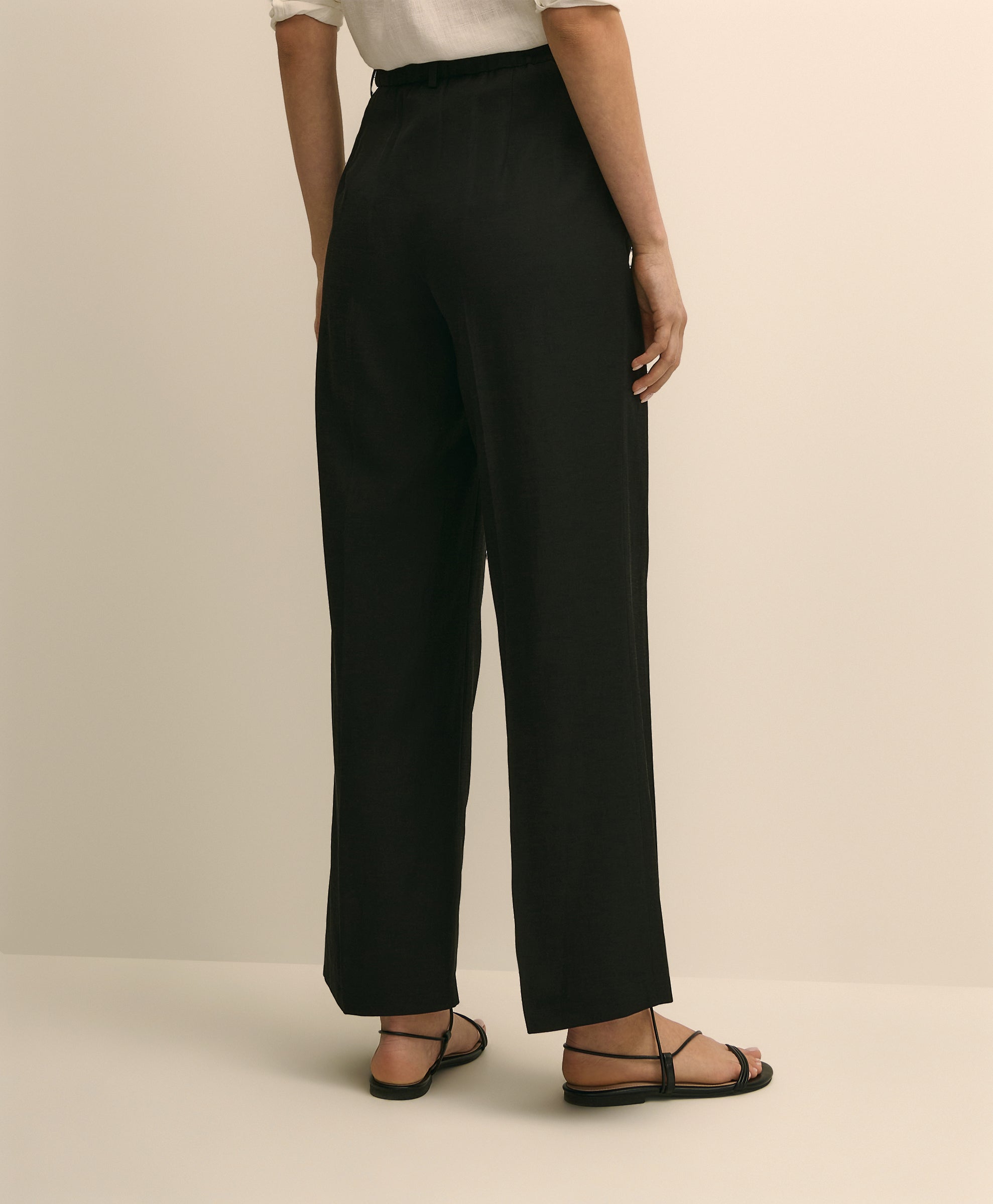 PNT LN VSCS TIE WAIST Black