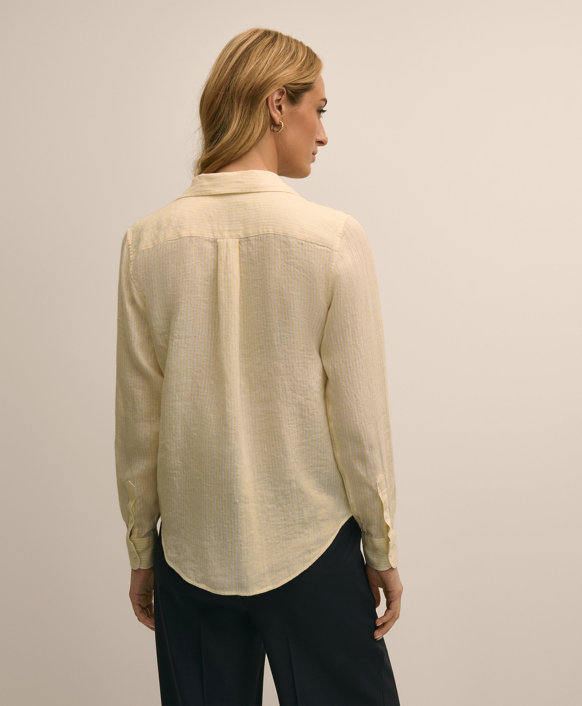BLS LN YARN DYE STRIPE CLASSIC YELLOW/WH