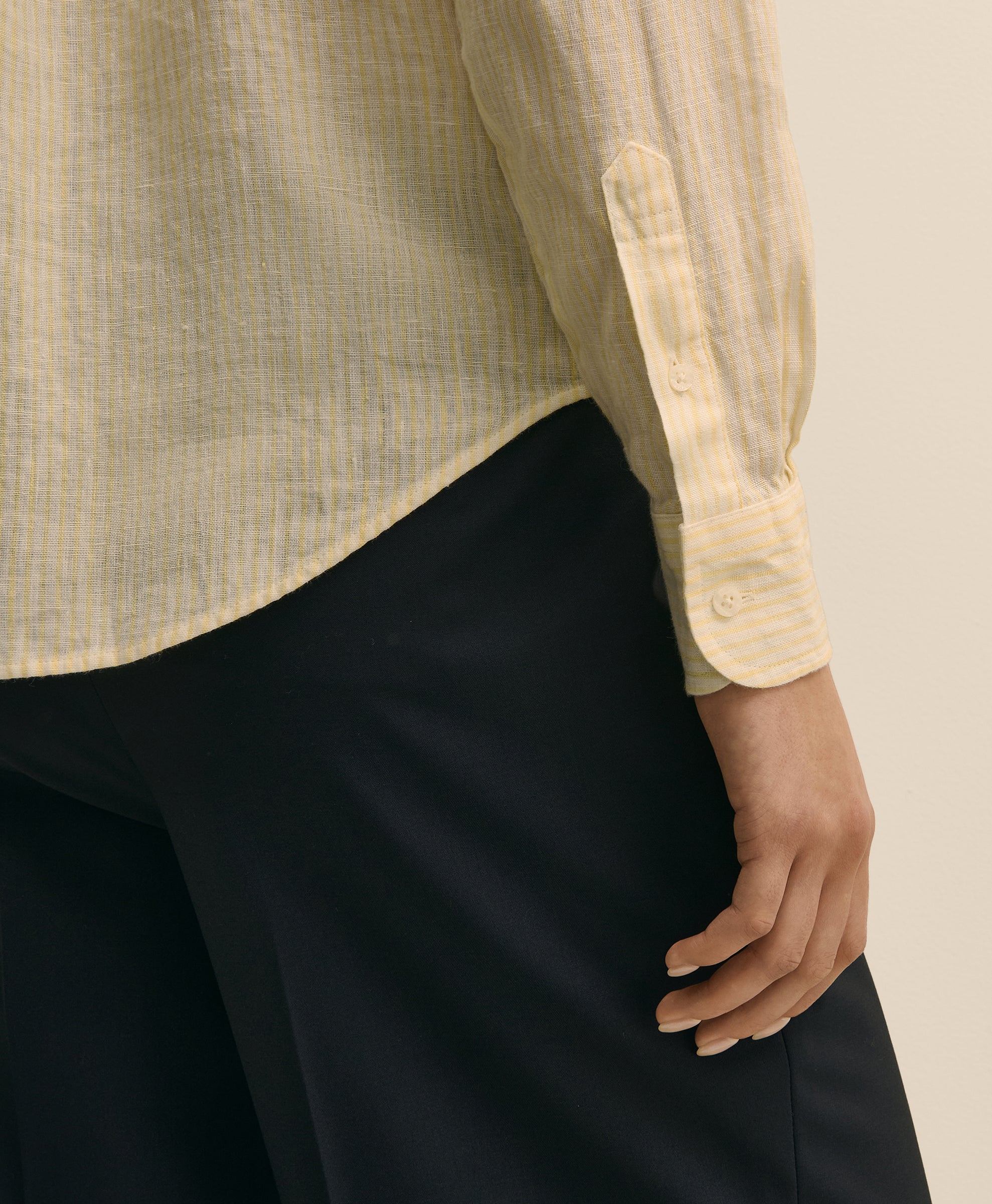 BLS LN YARN DYE STRIPE CLASSIC YELLOW/WH