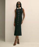 DRS PLY CRP SLVLSS WHITE COLLAR Black