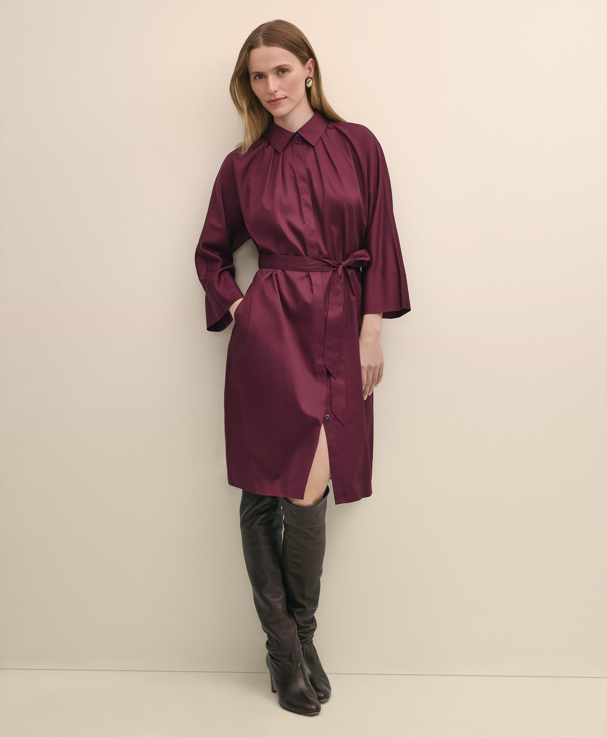 DRS SHRT CTN SATEEN Fig