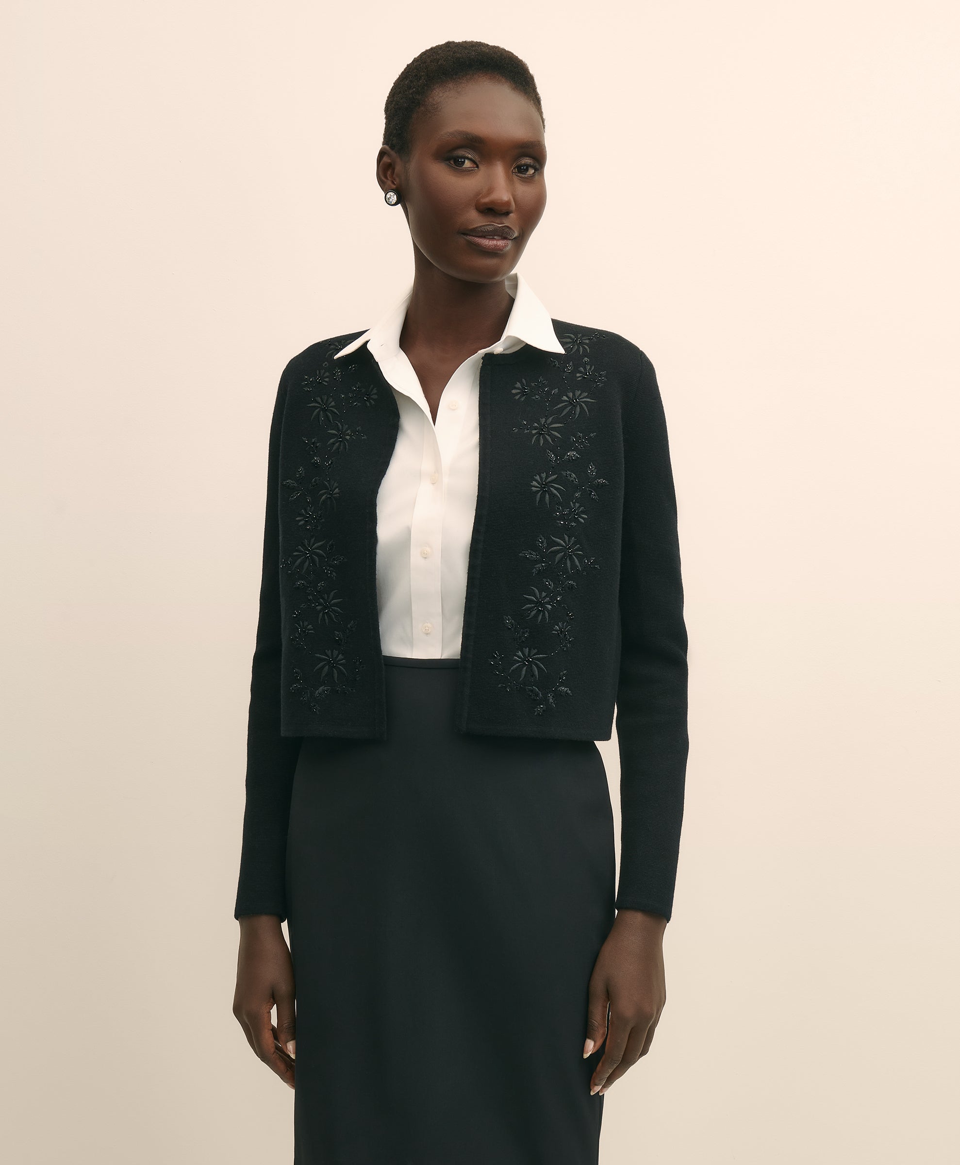 SWT MRNO WL CTN EMBLLSHD BLACK