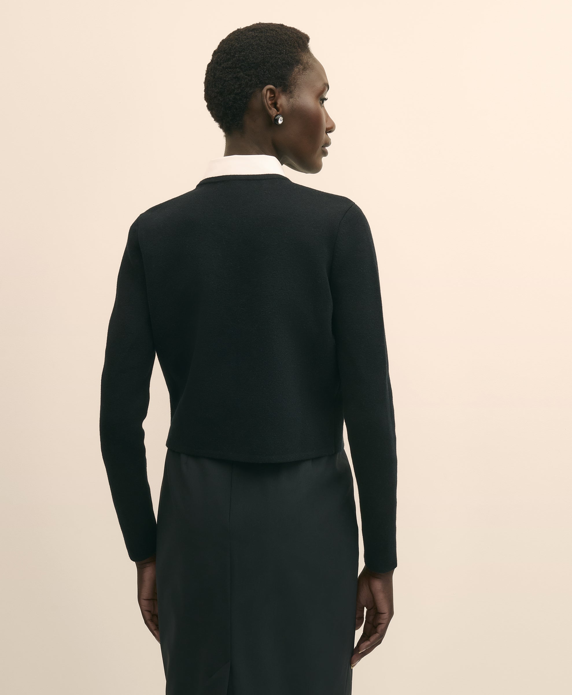 SWT MRNO WL CTN EMBLLSHD BLACK