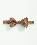 Silk Framed Rep Striped Bow Tie