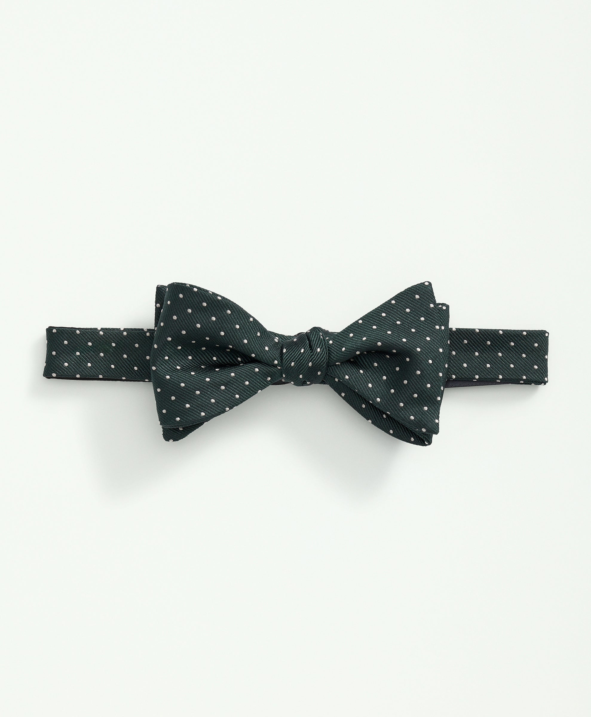 BOW TIE WVN REP MINI DOT DkGreen