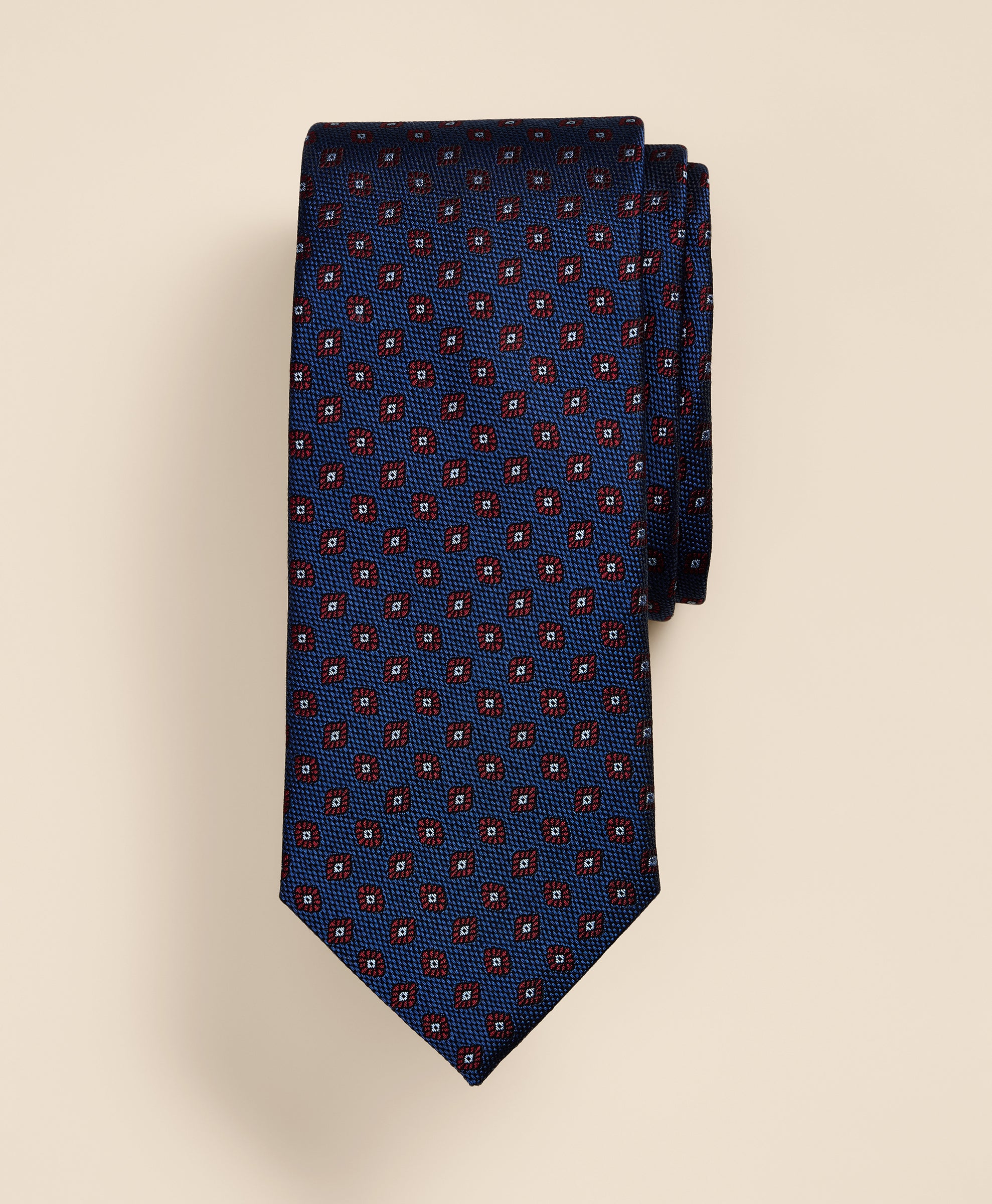 Silk Floral Diamond Tie