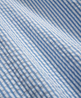 Washed Cotton Seersucker Button-Down Collar, Stripe Sport Shirt (Regular)