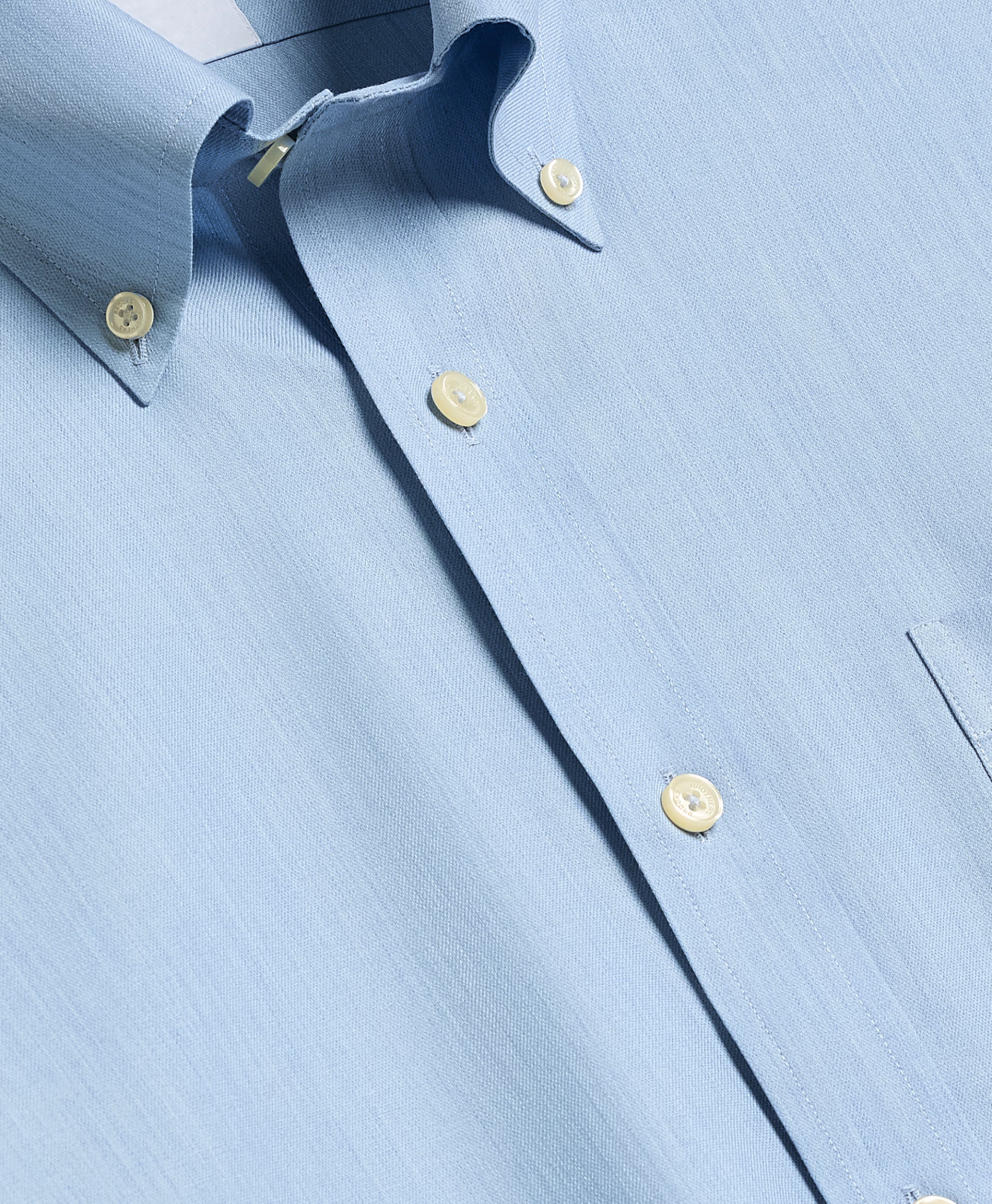 Stretch Supima Cotton Non-Iron Twill Polo Button Down Collar, Heathered Sport Shirt