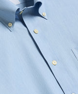 Stretch Supima Cotton Non-Iron Twill Polo Button Down Collar, Heathered Sport Shirt