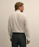 Stretch Supima Cotton Non-Iron Twill Polo Button Down Collar, Heathered Sport Shirt