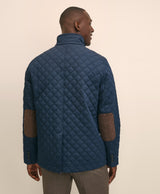 Diamond-Quilted Blazer in Cotton Blend