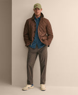 Diamond-Quilted Walking Coat