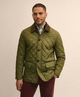 Diamond-Quilted Walking Coat