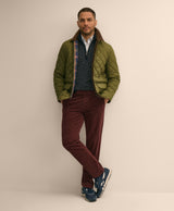 Diamond-Quilted Walking Coat