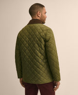 Diamond-Quilted Walking Coat