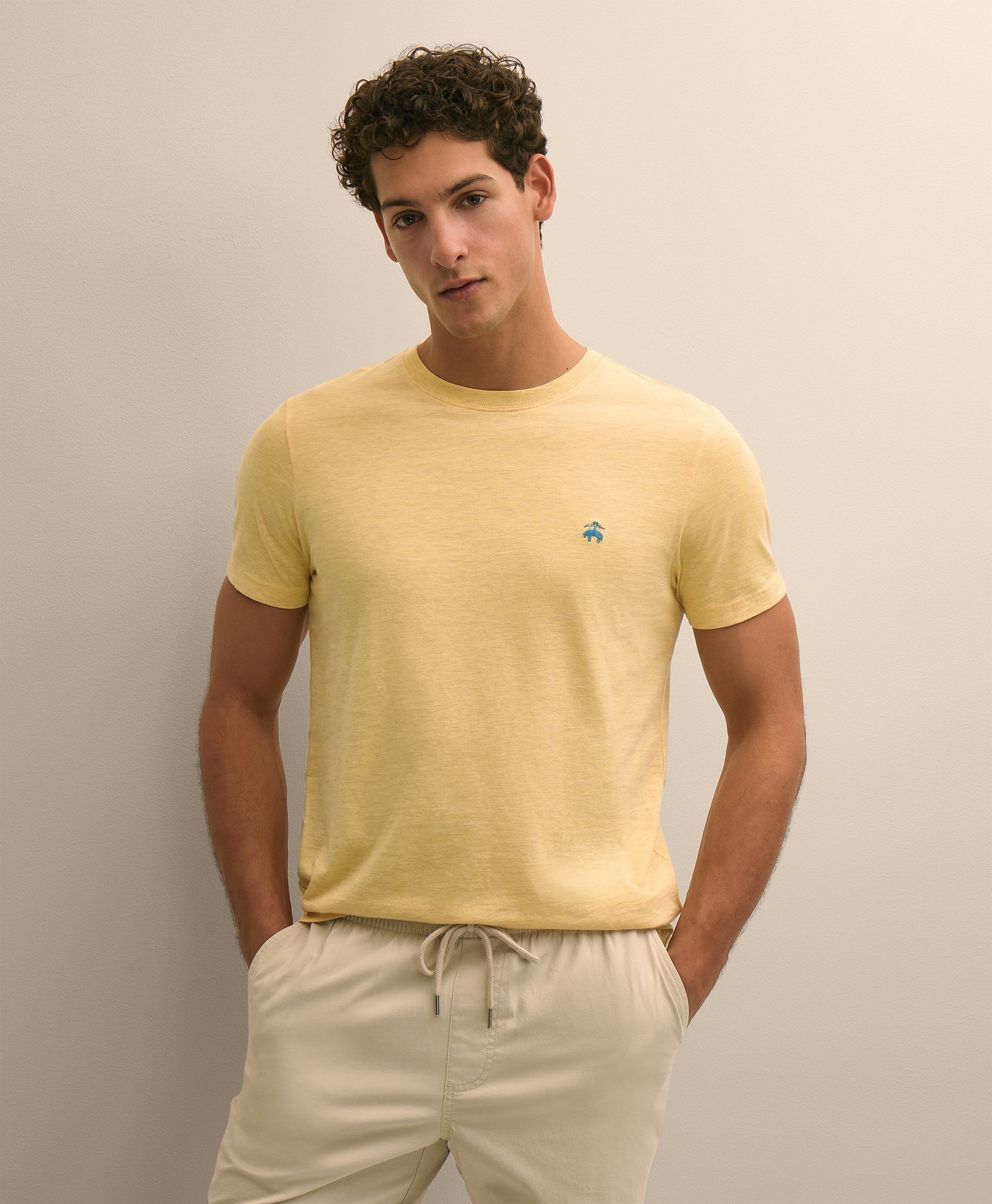 KNT CTN LOGO GF SS TEE Ylw Hthr