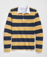 KNT LS PIQUE VTG POLO BB4 YELLOW/BLUE