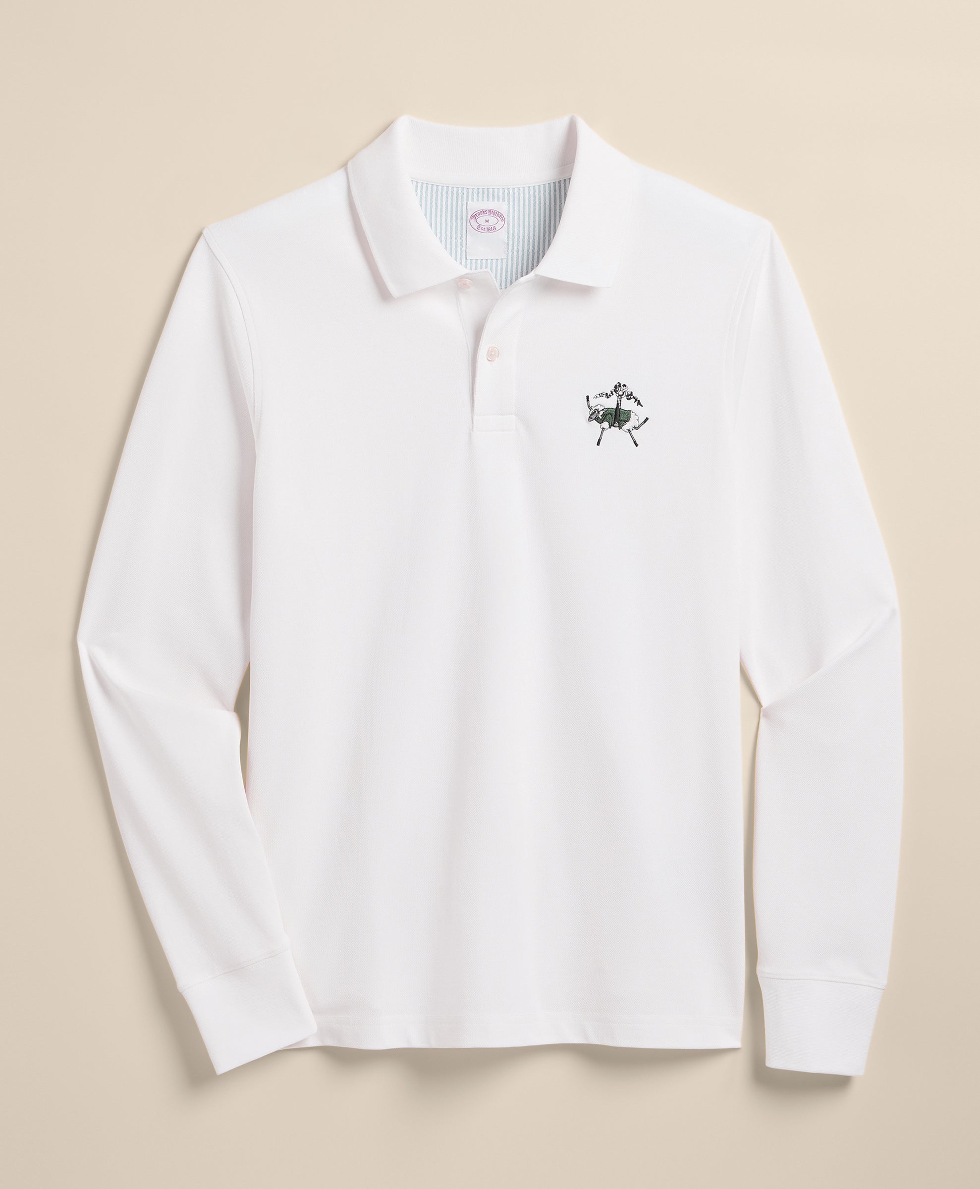 Golden Fleece Stretch Supima Cotton Long-Sleeve Henry Polo Shirt