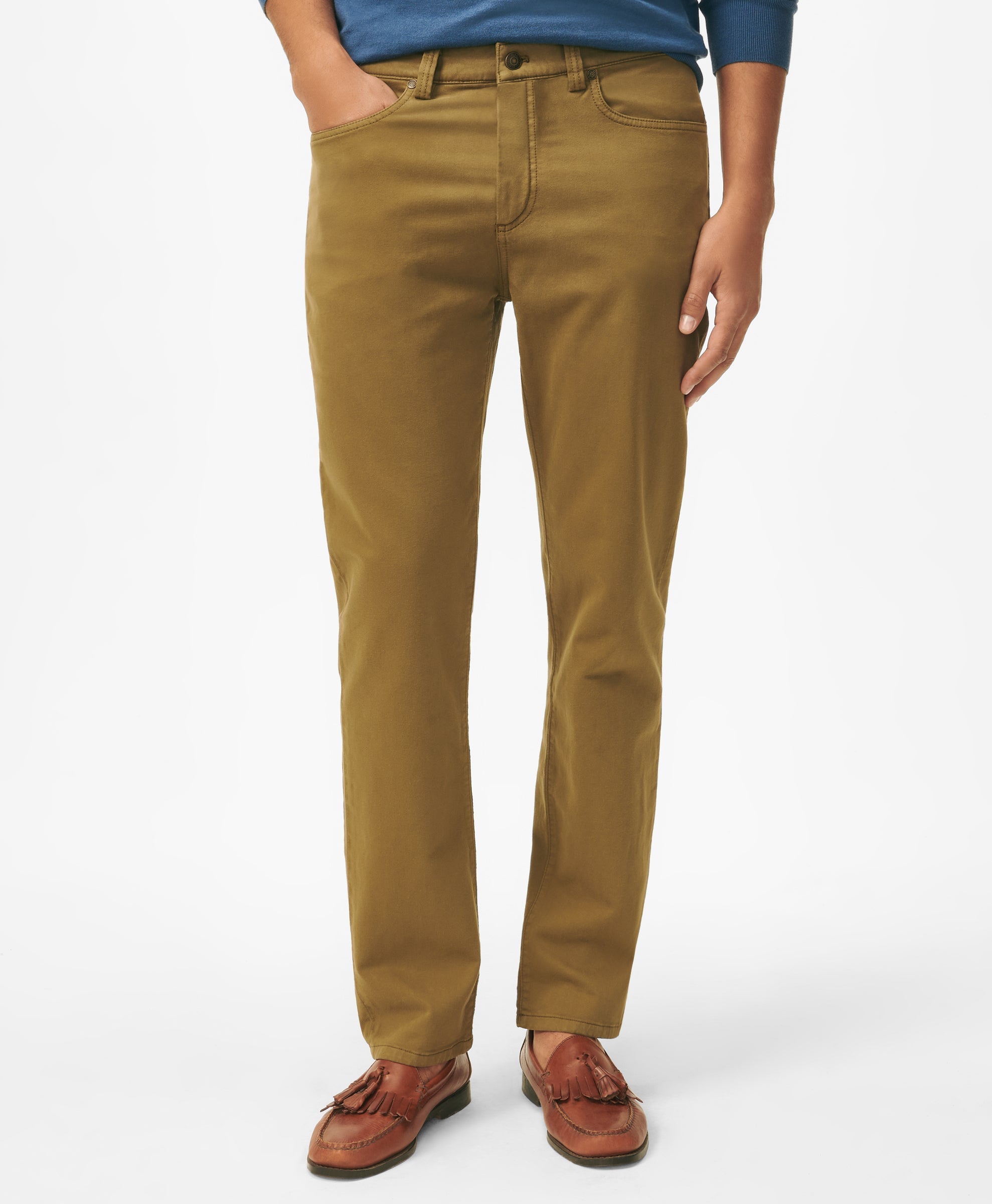 CBT RICHMOND 5 PKT PANT STRAIGHT OLIVE