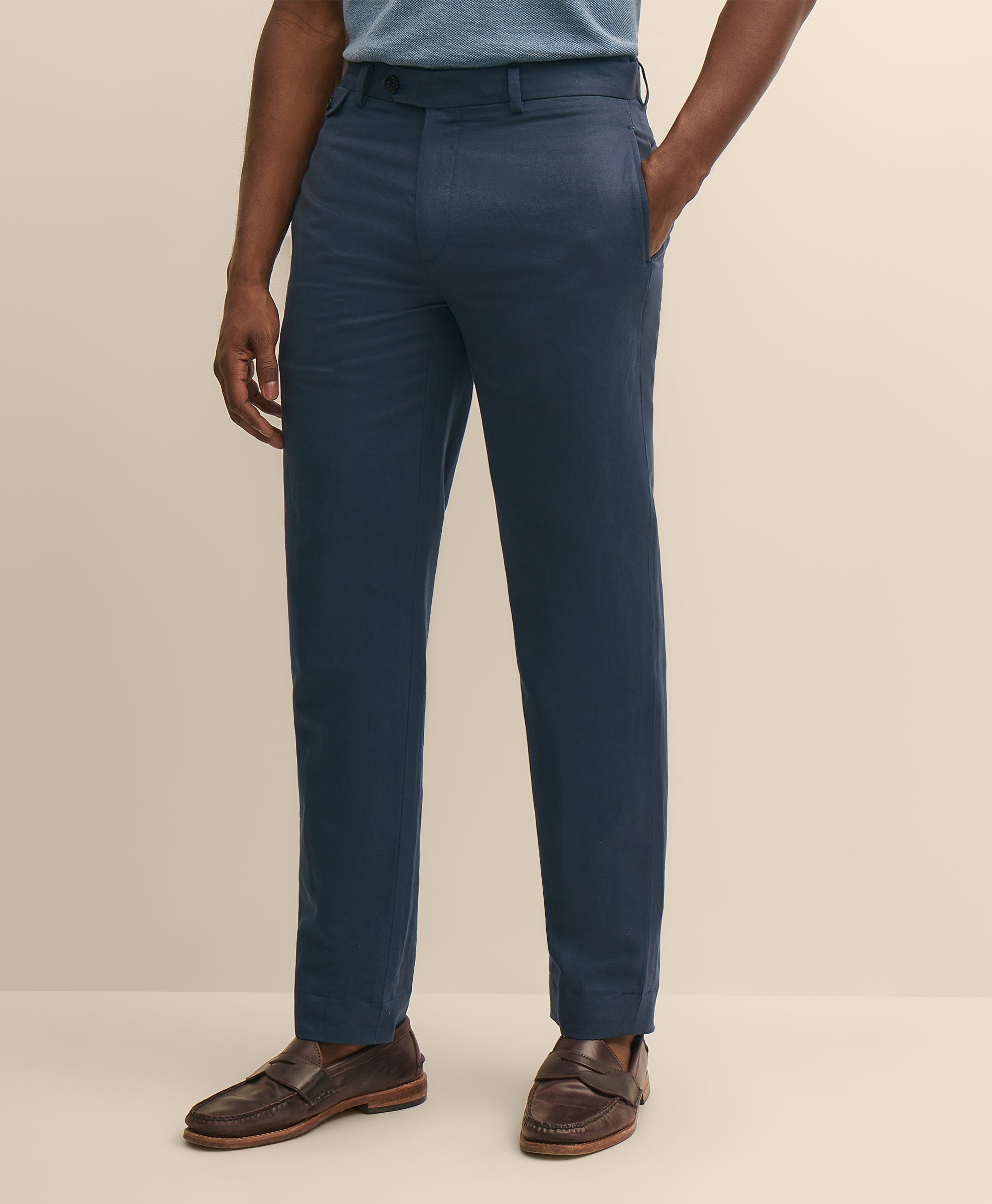 CBT ML LINEN COTTON PANT PLAIN REGULAR N