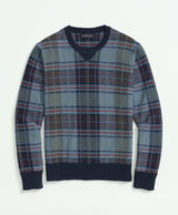 SWT GARMENT WASH MADRAS PLAID CREW