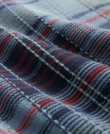 SWT GARMENT WASH MADRAS PLAID CREW