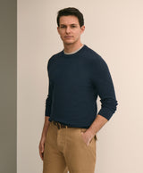 Supima Cotton Pique Crewneck Sweater