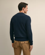 Supima Cotton Pique Crewneck Sweater