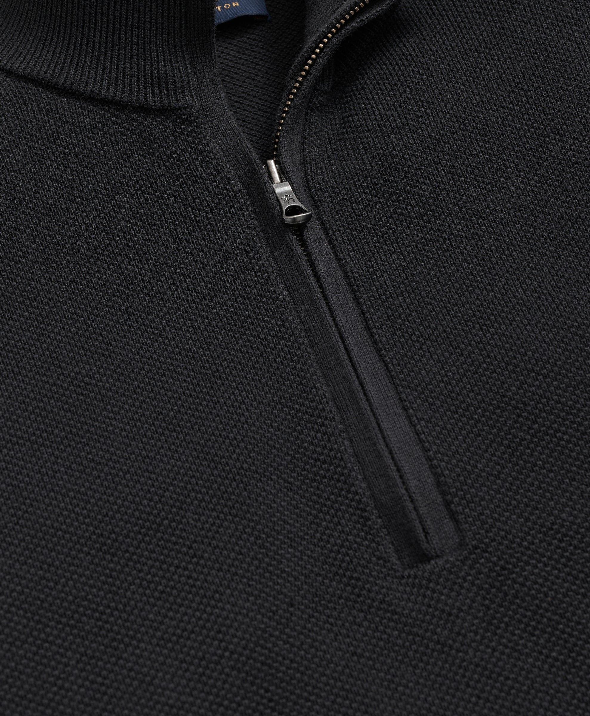 Supima Cotton Pique Quarter-Zip Sweater