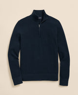 Supima Cotton Pique Quarter-Zip Sweater