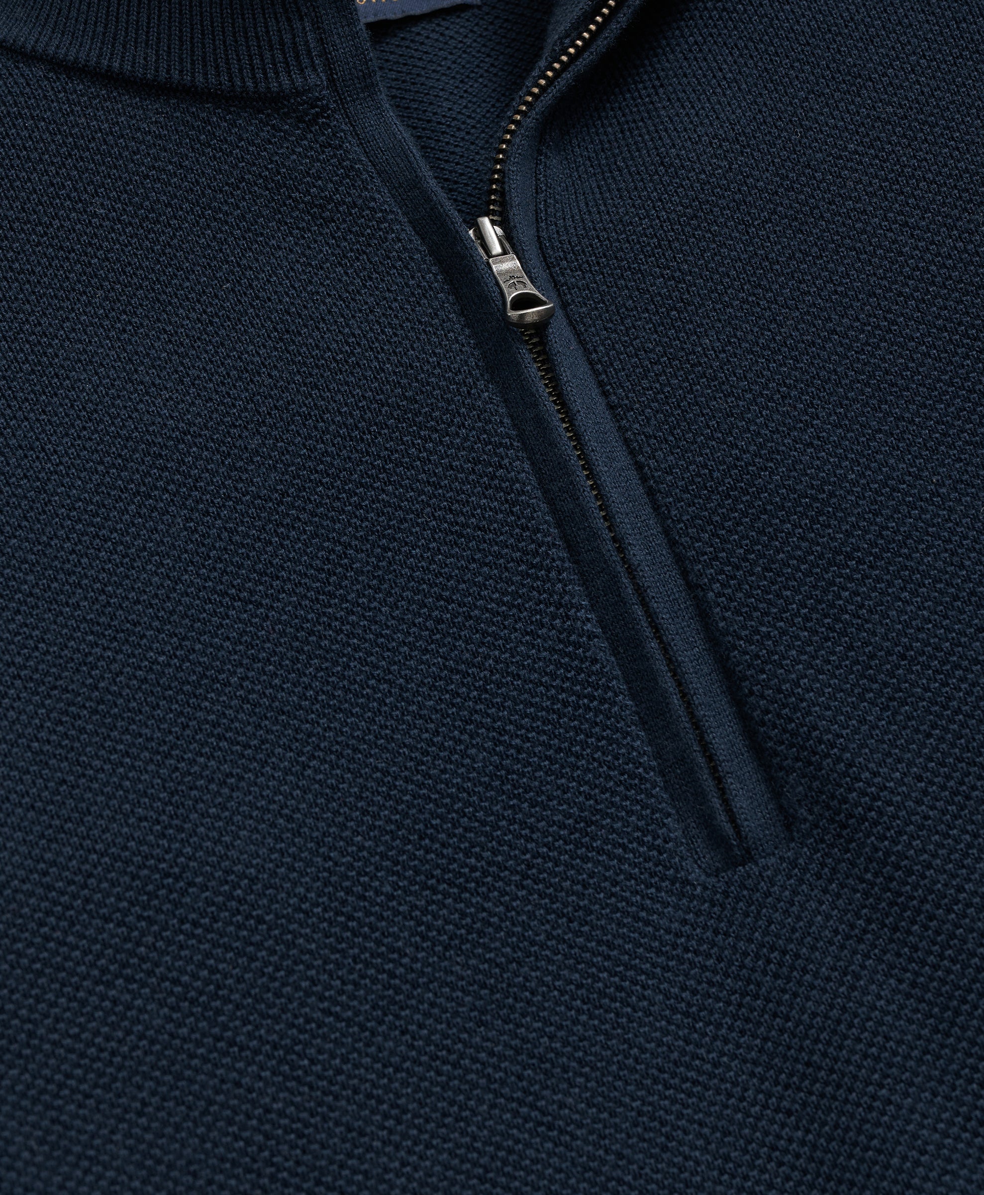 Supima Cotton Pique Quarter-Zip Sweater