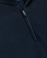 Supima Cotton Pique Quarter-Zip Sweater
