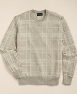 SWT TEXTURE PLAID CREW Beige Tan Plaid