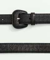 Leather Alligator Embossed Belt