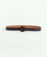 Leather Alligator Embossed Belt