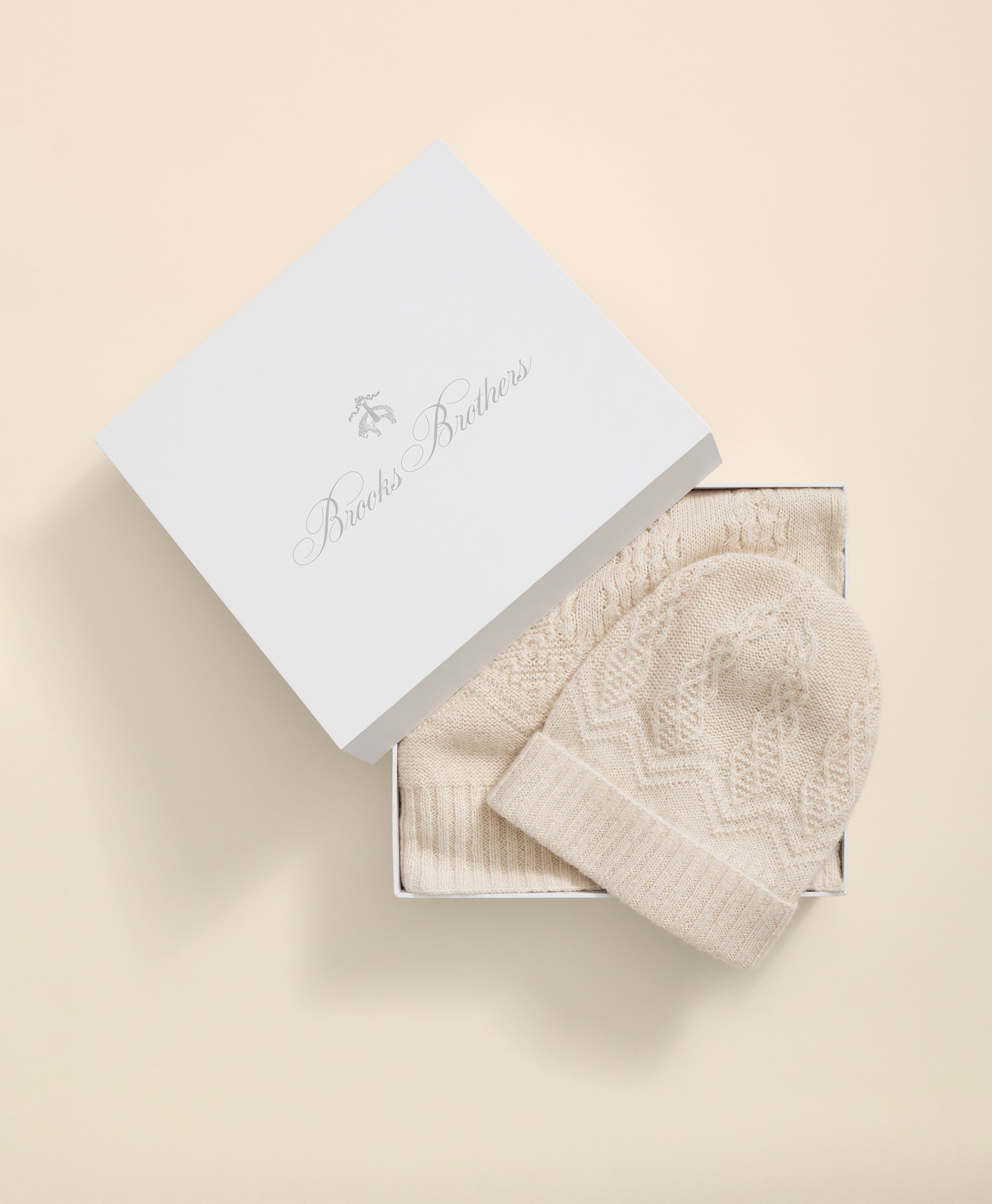 ACC SCRF HAT BOX SET CREAM