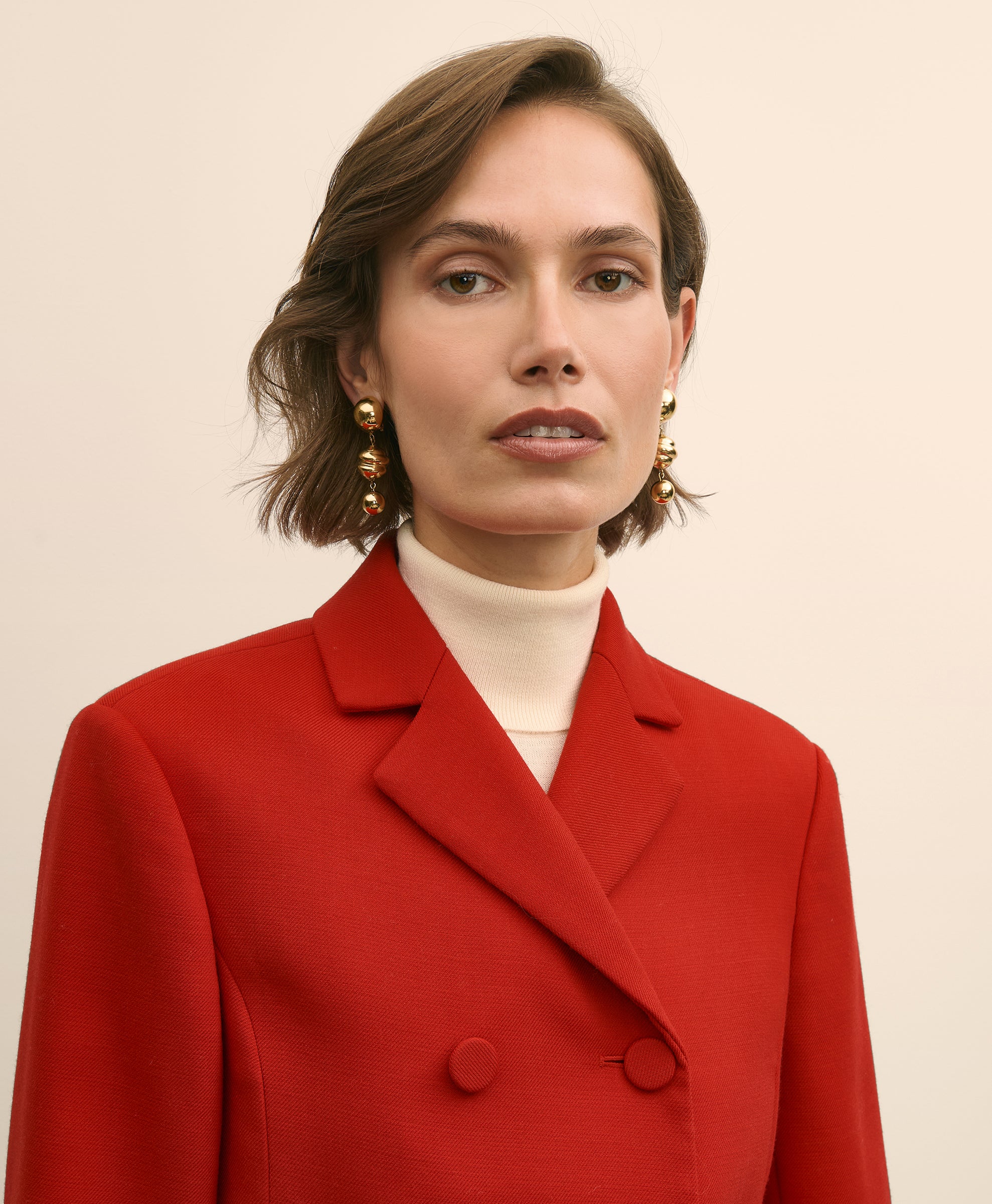 JKT PLY WL BLND DBL FC DB Pantone Goji B