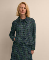 Boucle Plaid Cropped Jacket