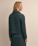 Boucle Plaid Cropped Jacket