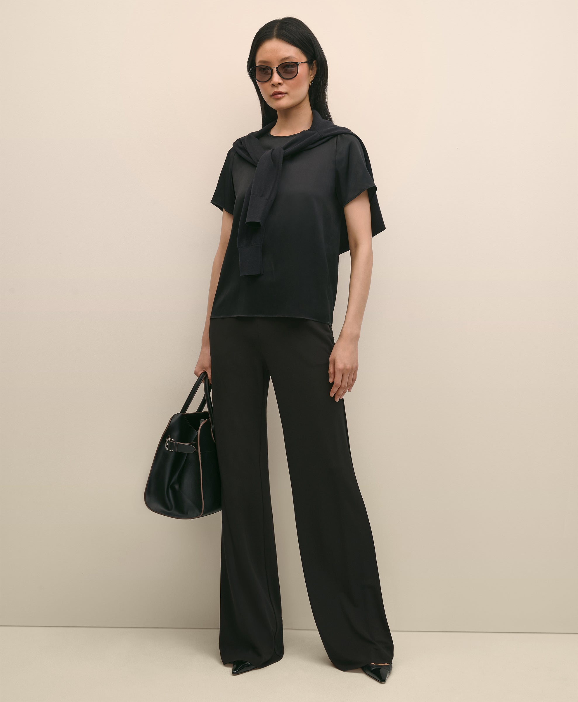 PNT MATTE JRSY WD LG Black