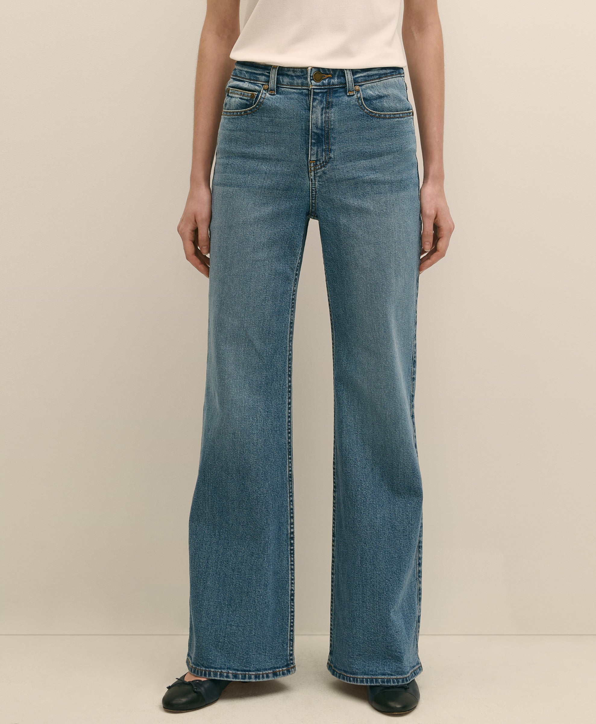 PNT DNM FLARE UPDATED MEDIUM INDIGO DENI